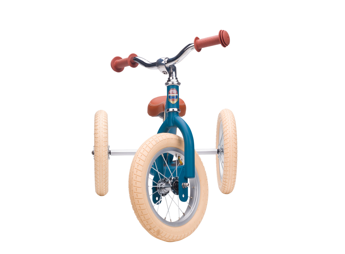 draisienne tricycle 2 en 1 vintage bleu mat 3 roues evolutive - TRYBIKE