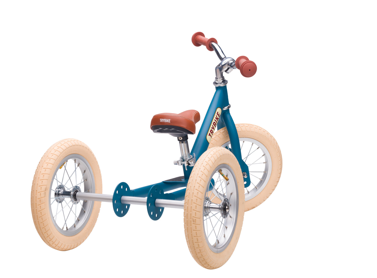 draisienne tricycle 2 en 1 vintage bleu mat 3 roues evolutive - TRYBIKE