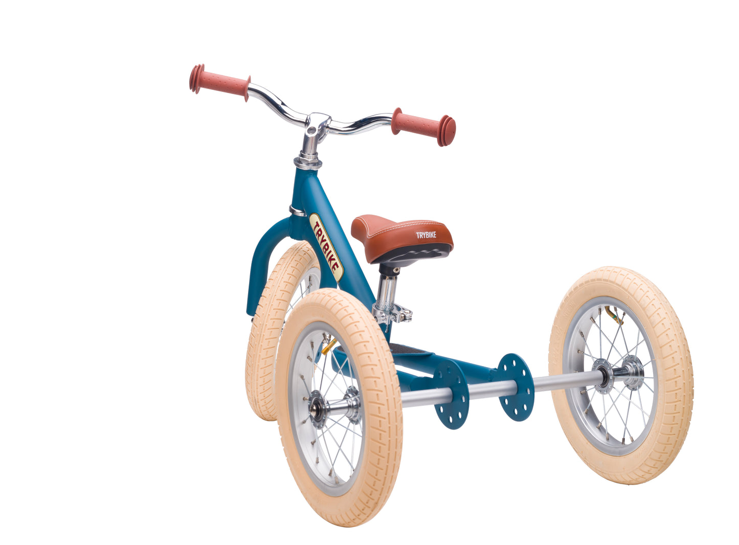draisienne tricycle 2 en 1 vintage bleu mat 3 roues evolutive - TRYBIKE