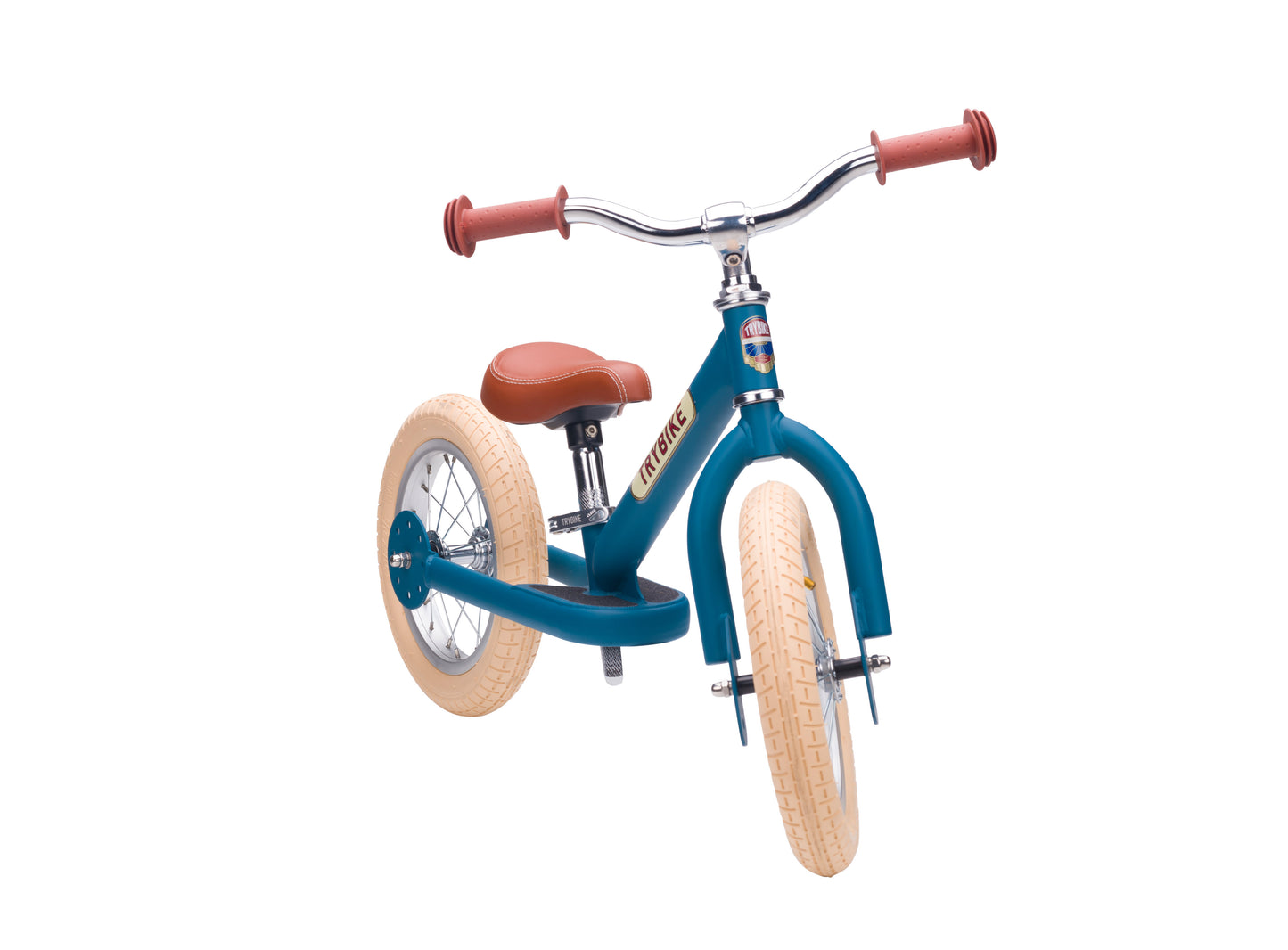 draisienne tricycle 2 roues evolutive vintage bleu mat - TRYBIKE