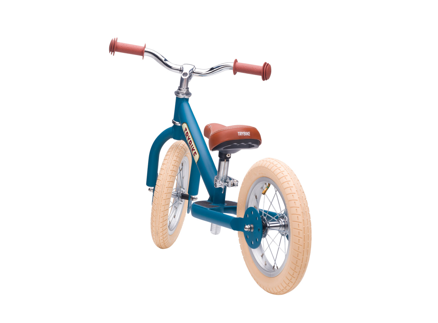 draisienne tricycle 2 roues evolutive vintage bleu mat - TRYBIKE