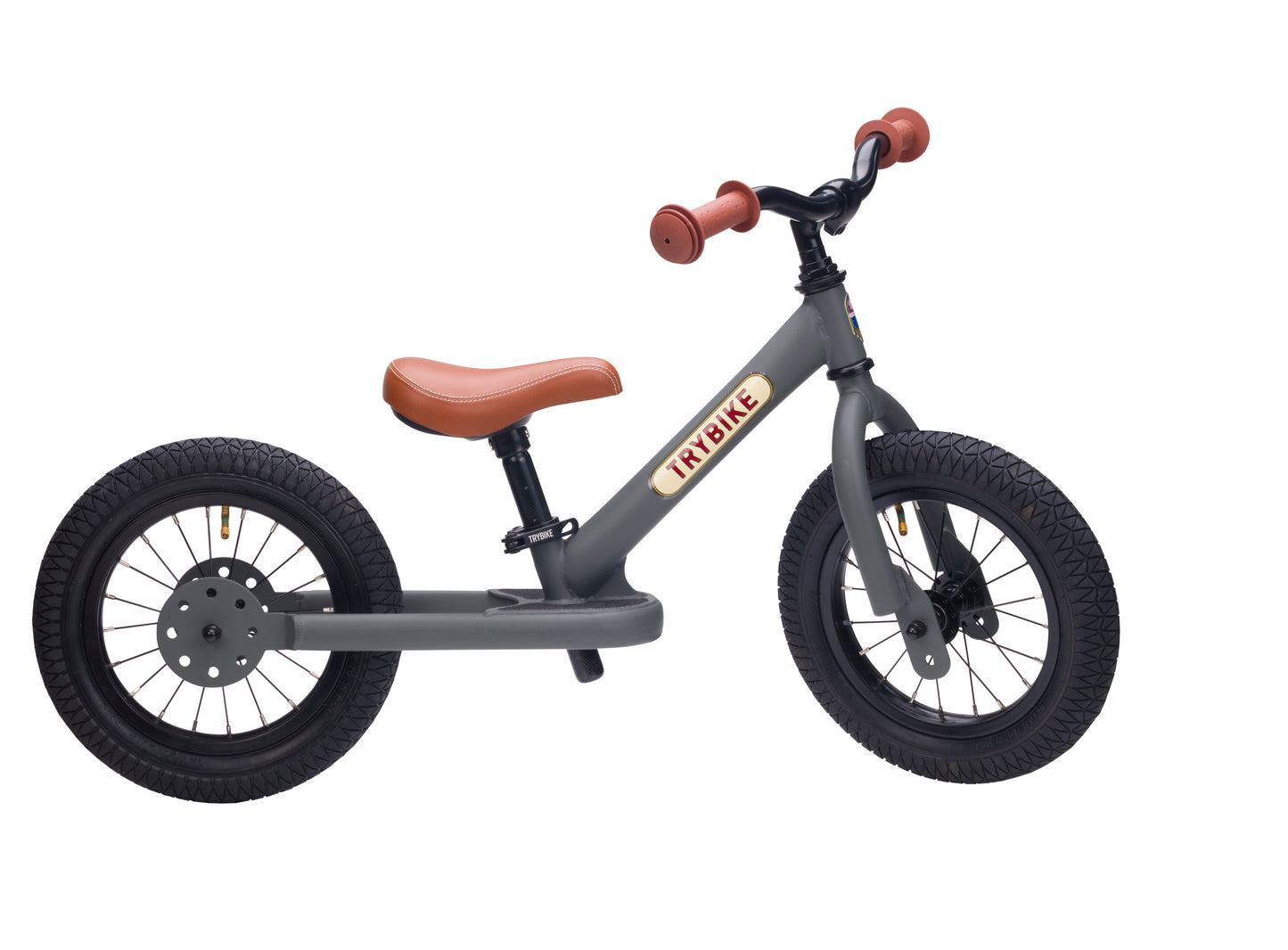 draisienne tricycle 2 roues evolutive anthracite mat - TRYBIKE