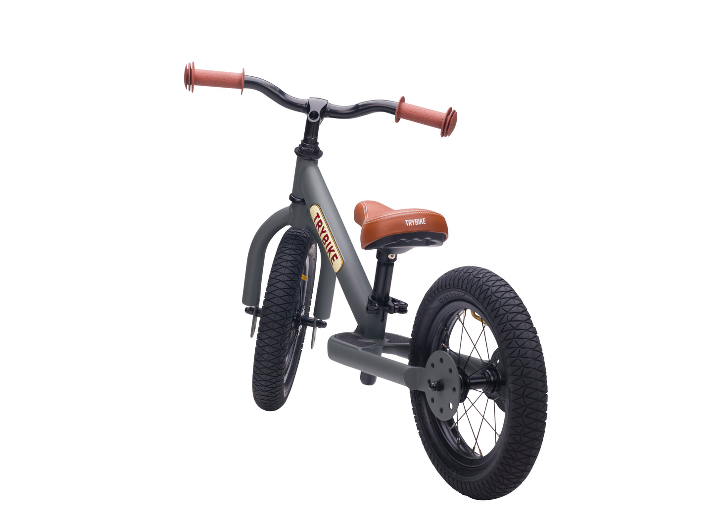 draisienne tricycle 2 roues evolutive anthracite mat - TRYBIKE