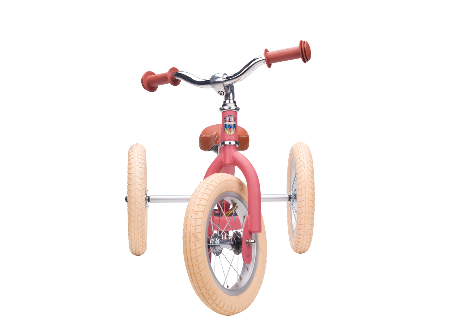 draisienne tricycle 2 en 1 vintage rose mat 3 roues evolutive - TRYBIKE