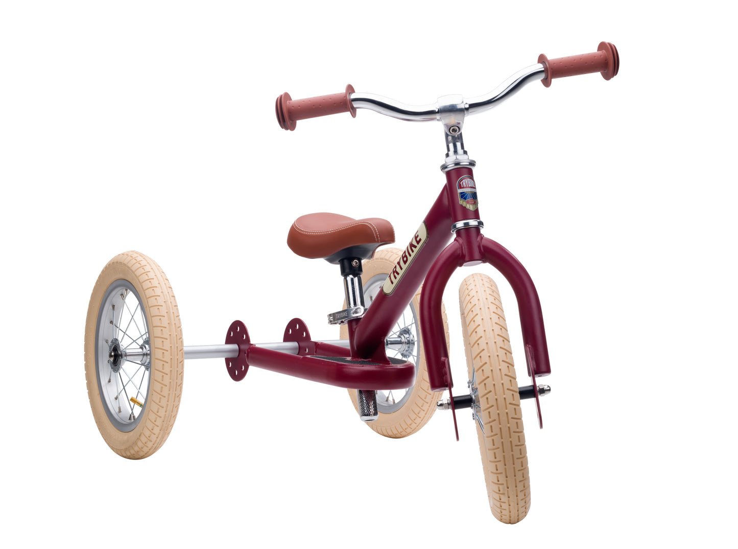 draisienne tricycle 2 en 1 vintage rouge mat 3 roues evolutive - TRYBIKE